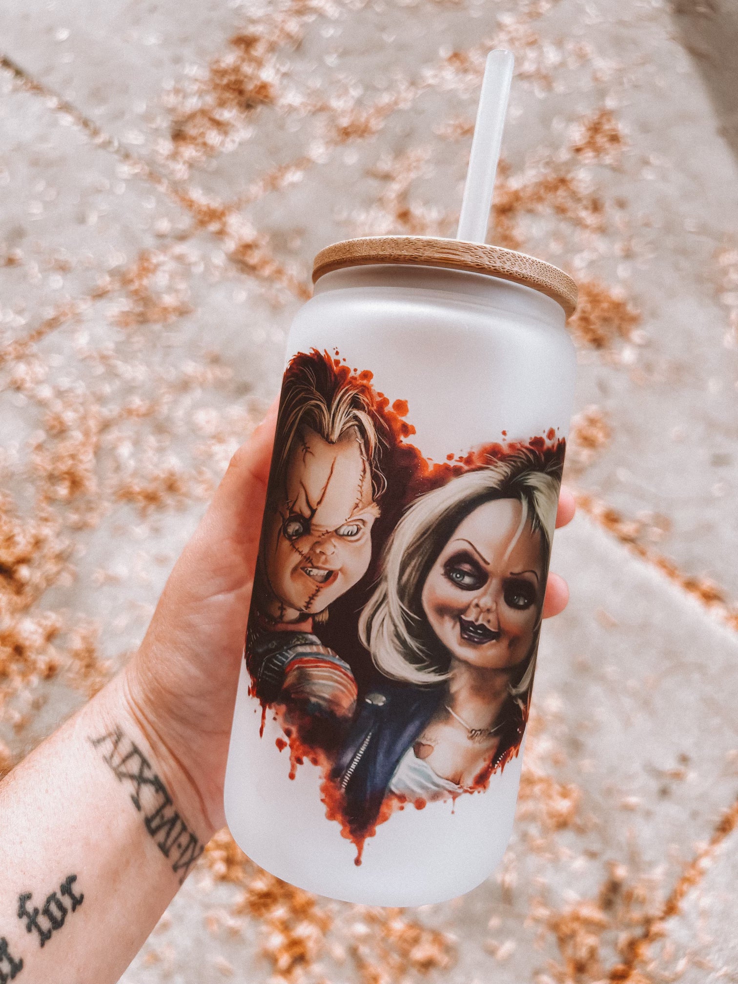 Chucky tumbler- Chucky and Tiffany tumbler- Zipper tumbler- 30 outlets oz tumbler