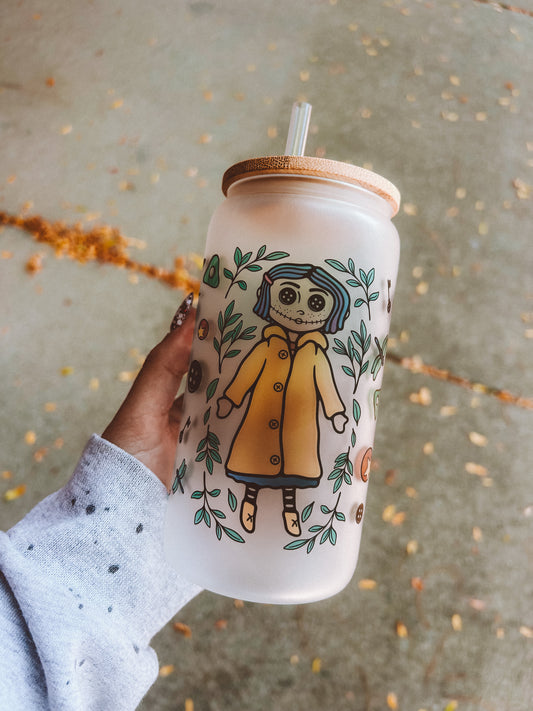 Coraline 16oz glass tumblers