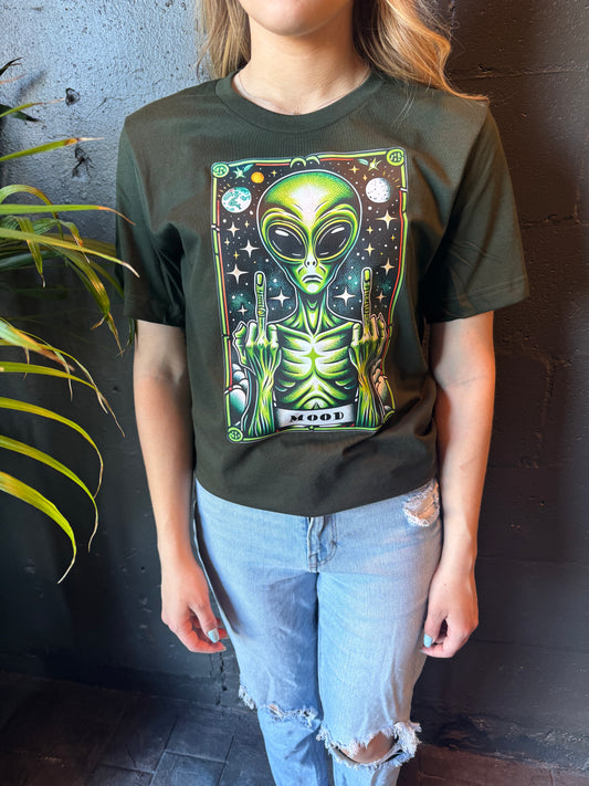 The Mood alien tarot pullover or tee