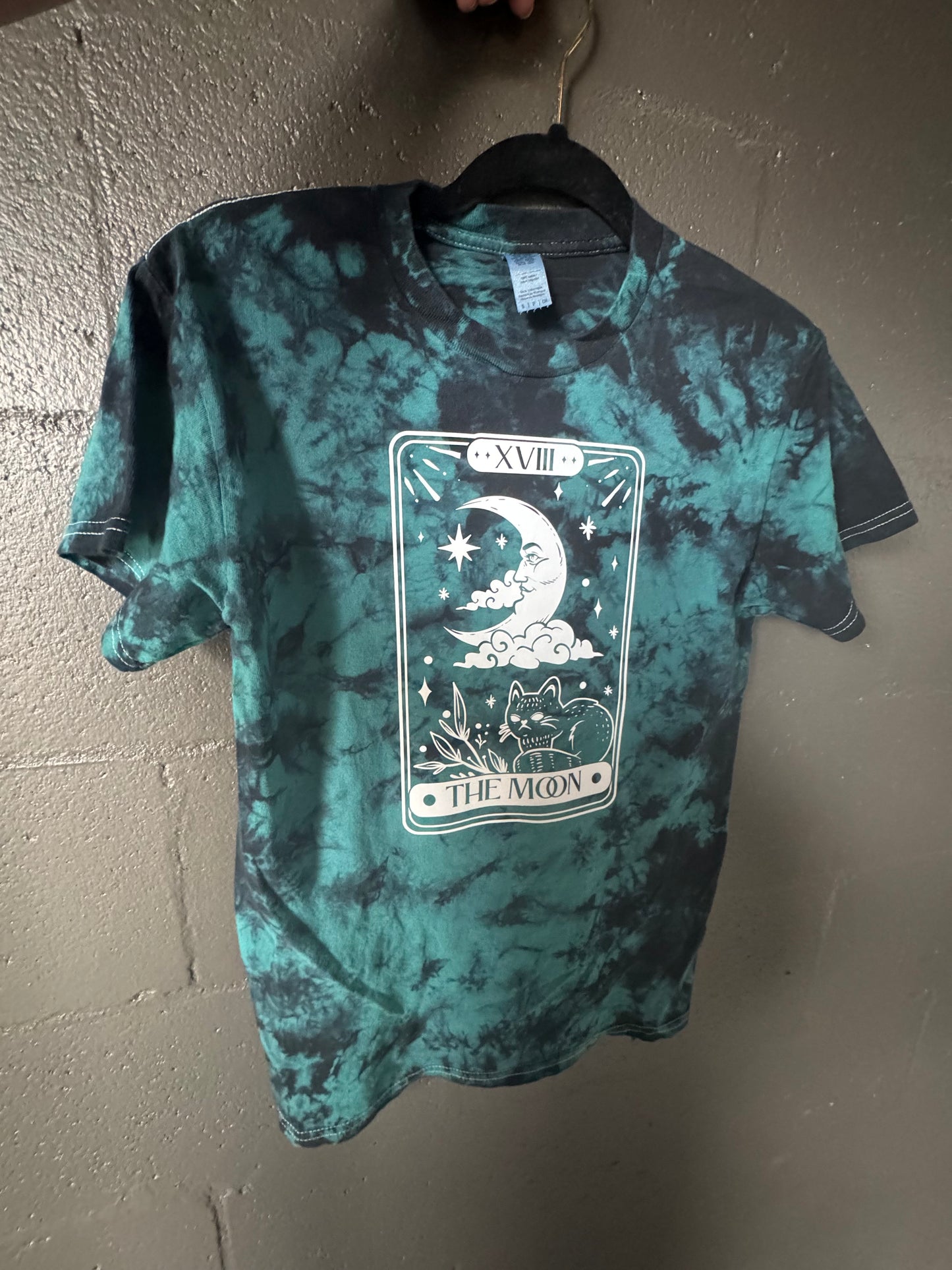 The Moon tarot tie dye tee