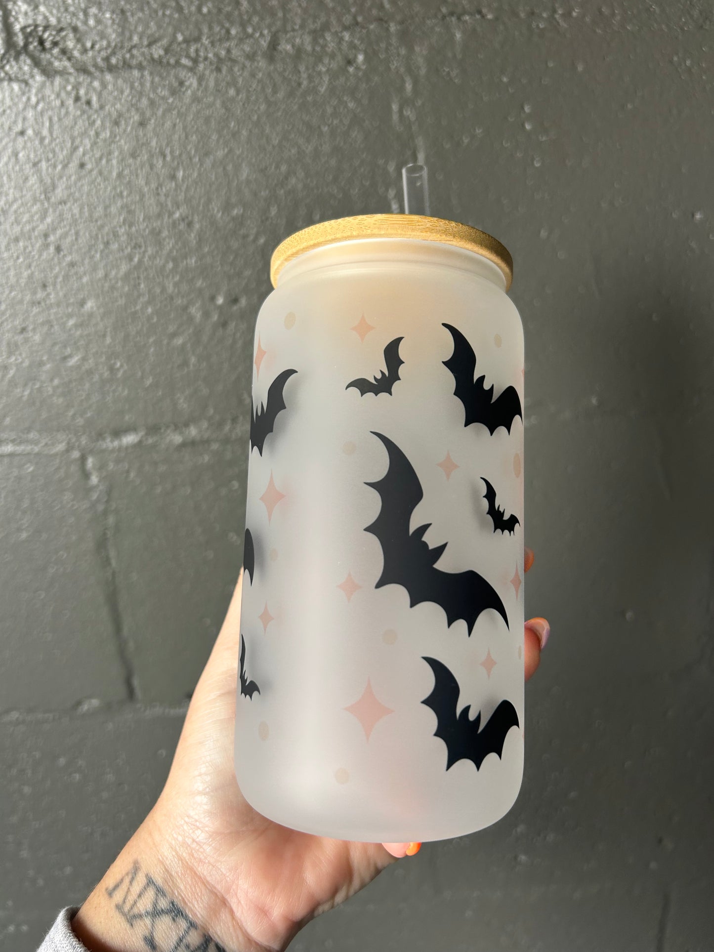 Frankenstein + Bride 16oz glass