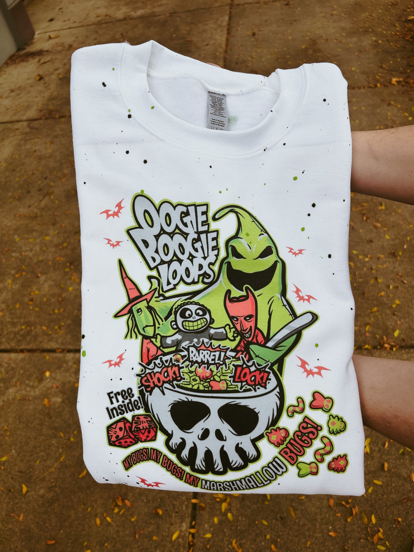 Oogie Boogie Loops pullover OR tee