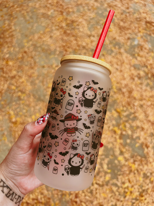 Slasher Hello Kitty 16oz glass