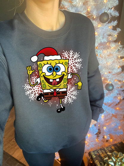 Dancing SpongeBob Christmas pullover or teen