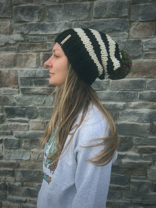 Beetlejuice slouch Beanie- Charlie & Luna Co