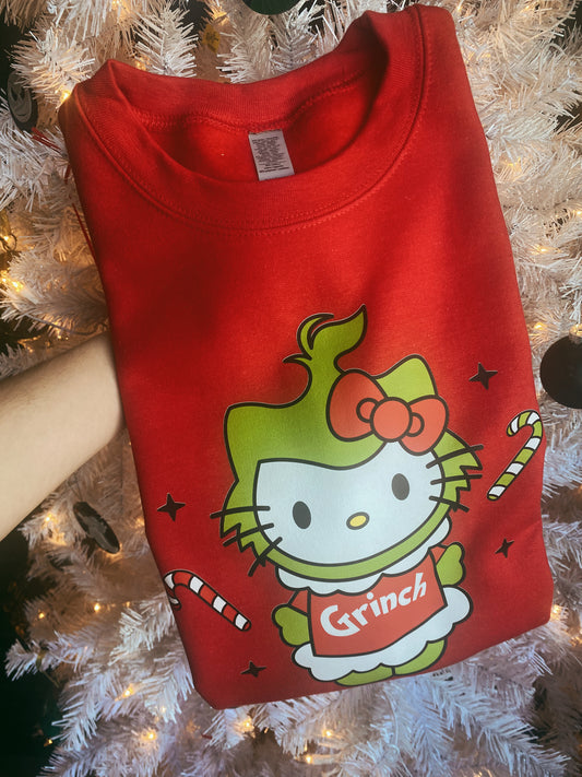 Hello Kitty/ Grinch pullover or tee