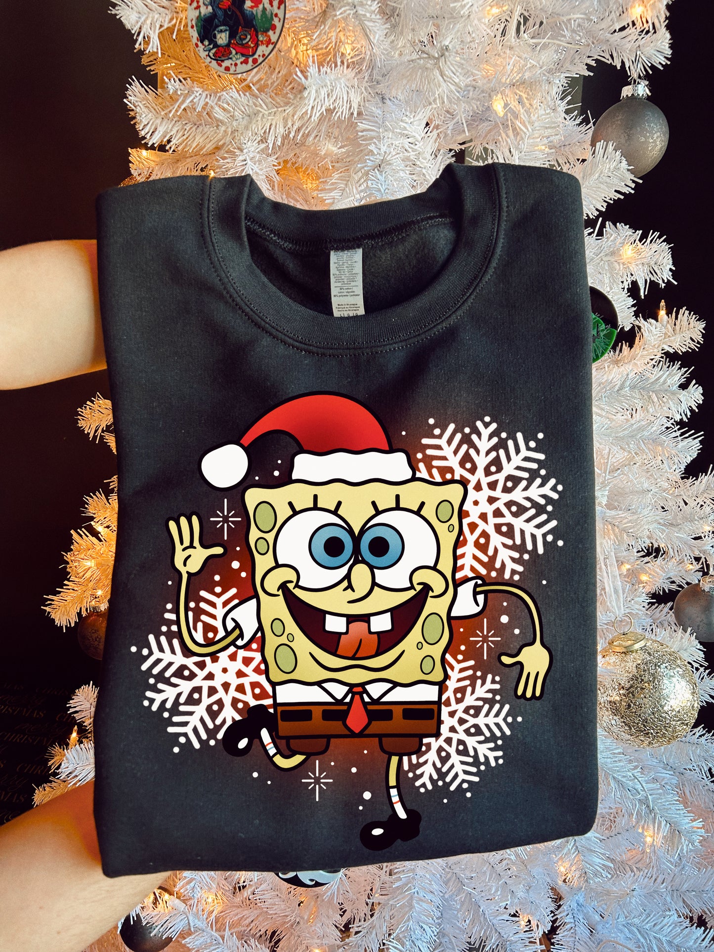 Dancing SpongeBob Christmas pullover or teen