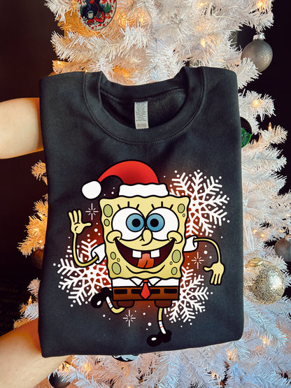 Dancing SpongeBob Christmas pullover or teen