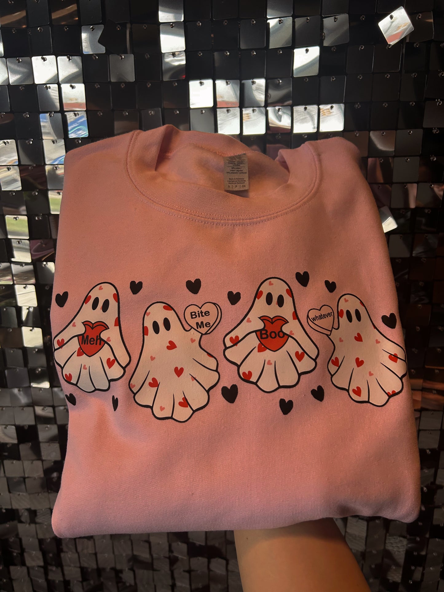 Anti Vday Candy heart ghosties Pullover/ tee