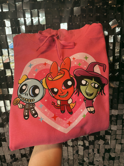 Powerpuff / lock, shock and barrell hoodie or tee