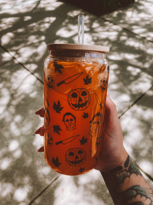 Michael Myers Glass Tumbler